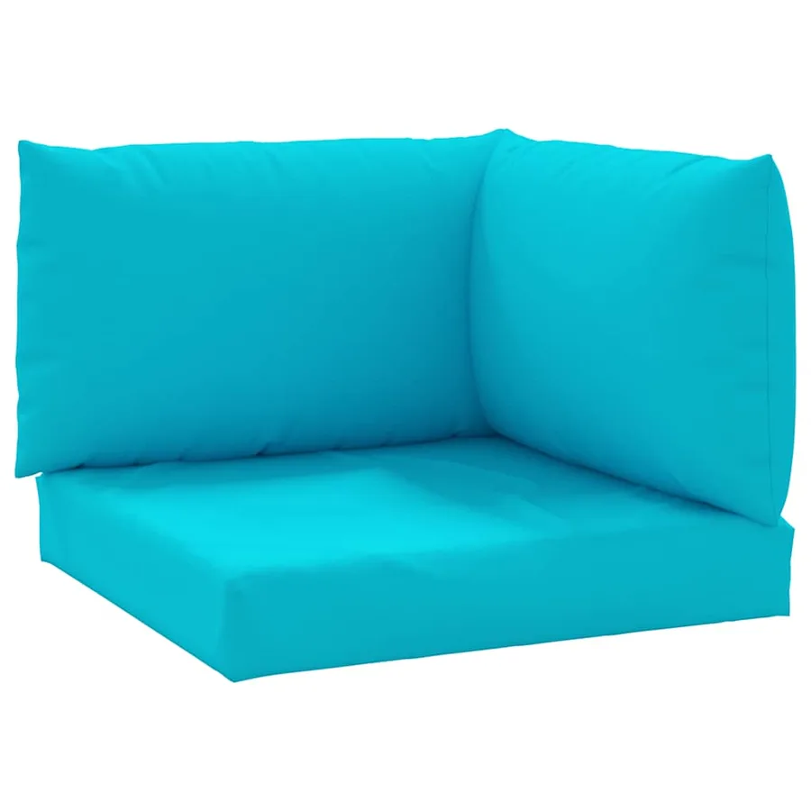 Coussins de palette lot de 3 turquoise tissu Oxford - 2