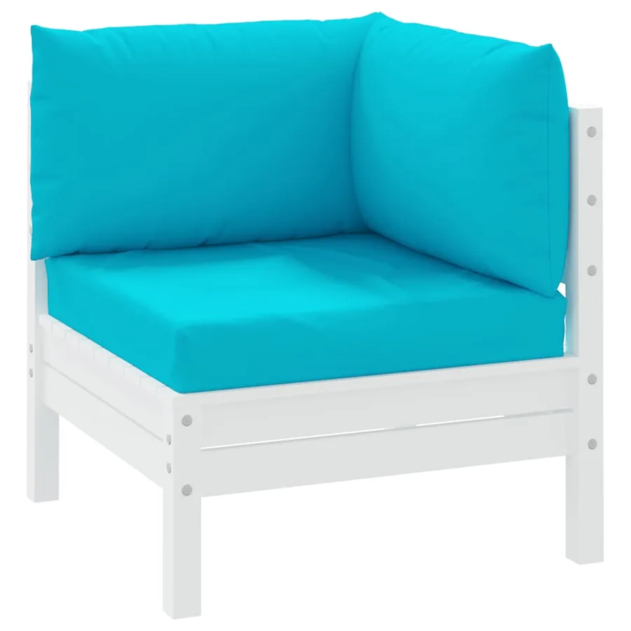 Coussins de palette lot de 3 turquoise tissu Oxford - 3