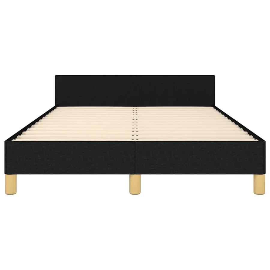 Cadre de lit sans matelas noir 120x200 cm tissu - 6