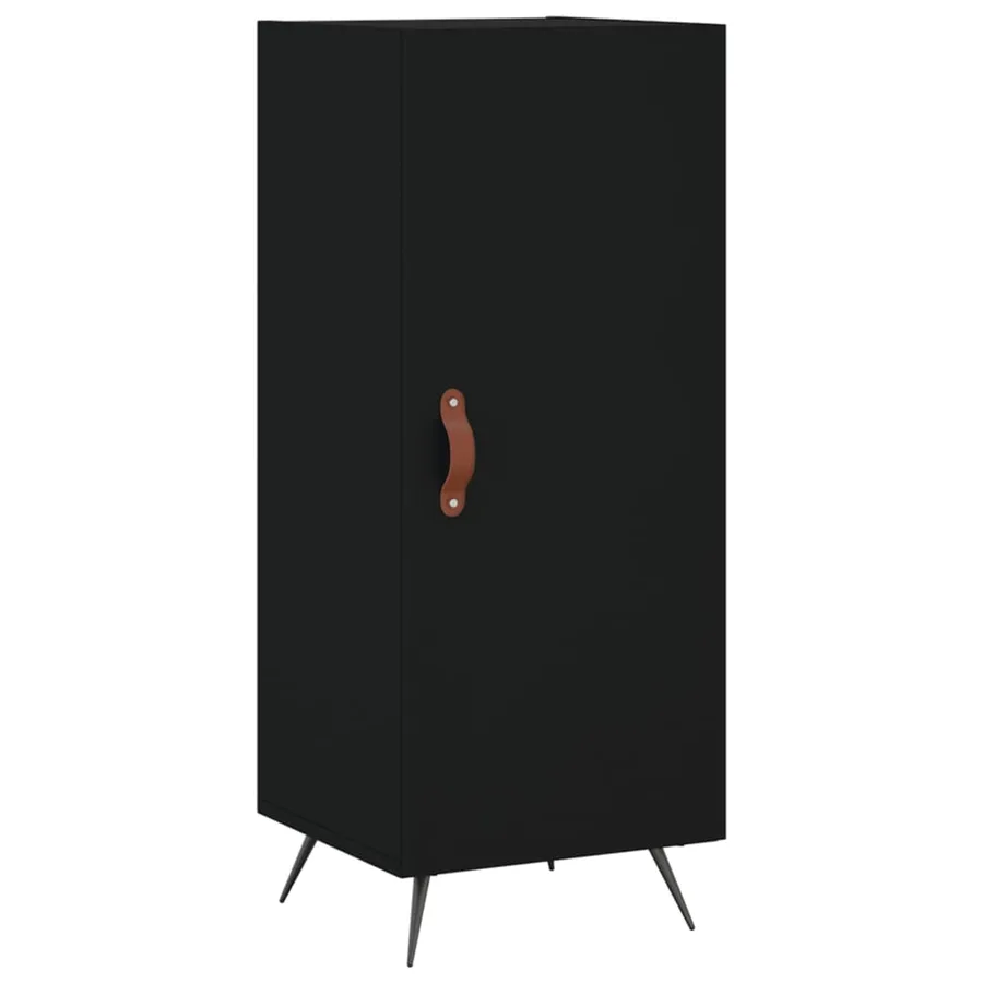 Buffet Noir 34,5x34x90 cm Bois d'ingénierie - 2