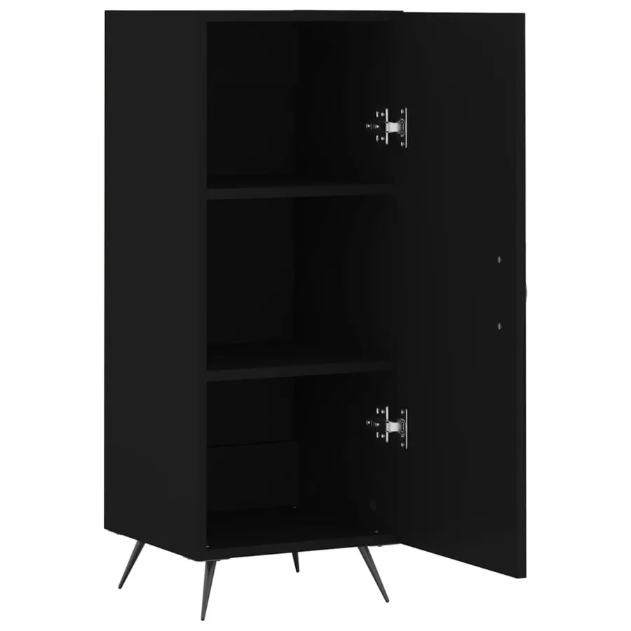 Buffet Noir 34,5x34x90 cm Bois d'ingénierie - 5