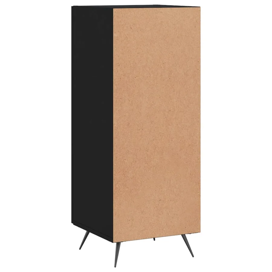 Buffet Noir 34,5x34x90 cm Bois d'ingénierie - 8