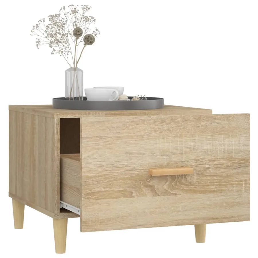 Tables basses 2 pcs chêne sonoma 50x50x40 cm bois d'ingénierie - 5