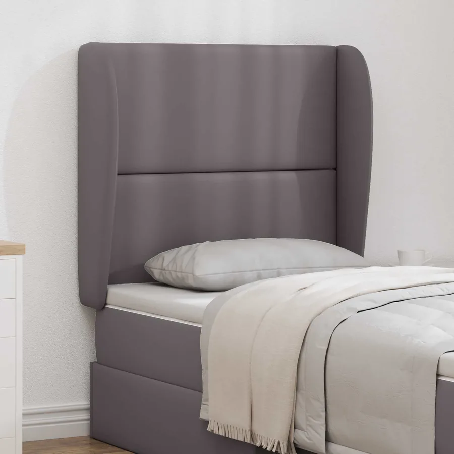 Oreille de tête de lit Gris Foncé 80 x 23 x 6 cm PVC