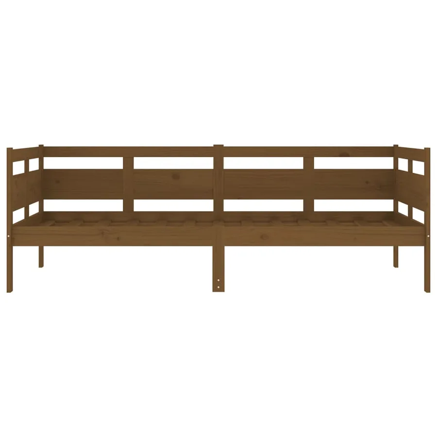 Lit de jour sans matelas marron miel bois pin massif 90x190 cm - 5