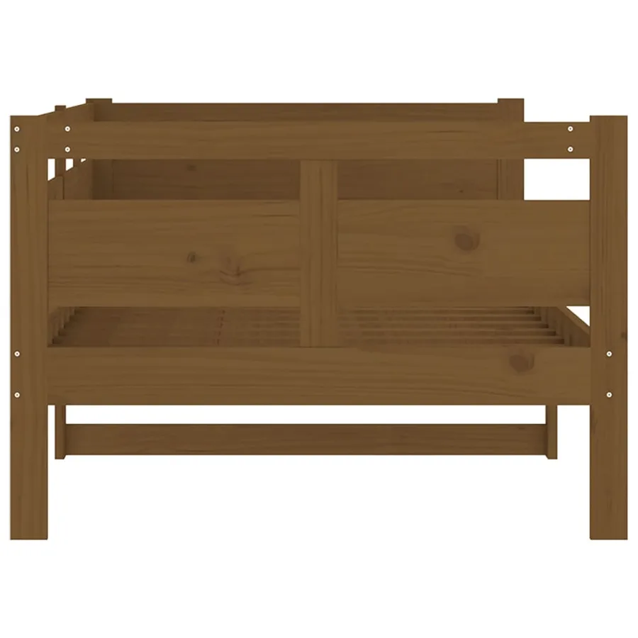 Lit de jour sans matelas marron miel bois pin massif 90x190 cm - 6