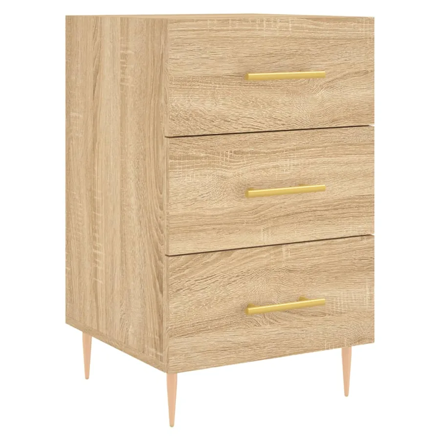 Table de chevet chêne sonoma 40x40x66 cm bois d'ingénierie - 2