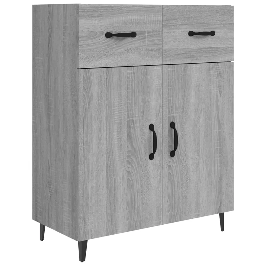 Buffet sonoma gris 69,5x34x90 cm bois d'ingénierie - 2
