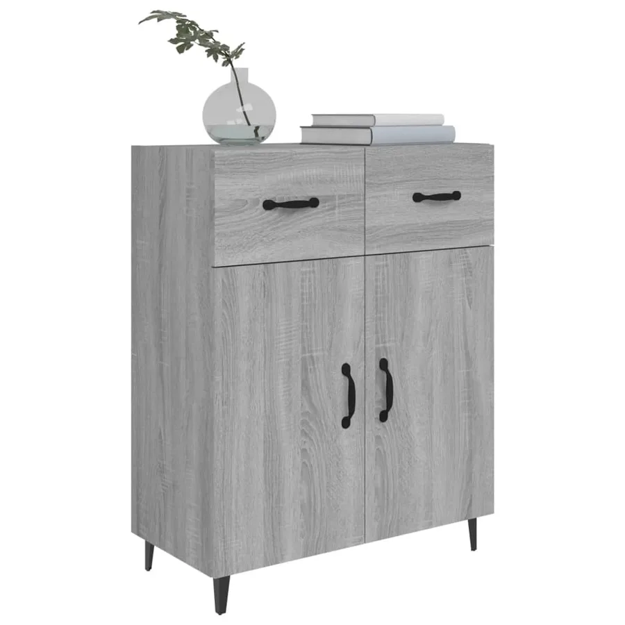 Buffet sonoma gris 69,5x34x90 cm bois d'ingénierie - 4