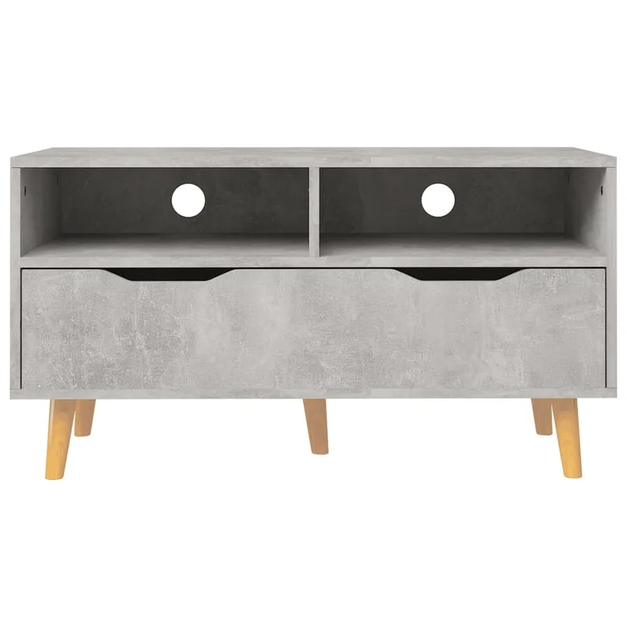 Meuble TV gris béton 90x40x48,5 cm bois d'ingénierie - 5