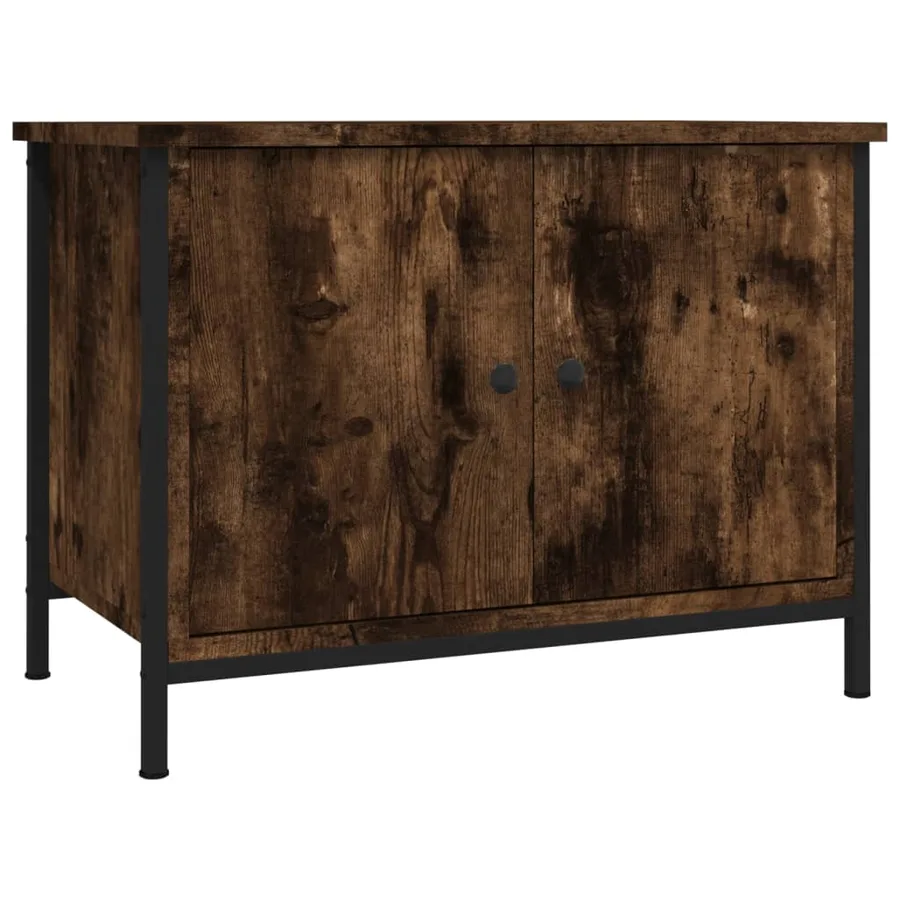 Meuble TV avec portes chêne sonoma 60x35x45cm bois d'ingénierie - 2