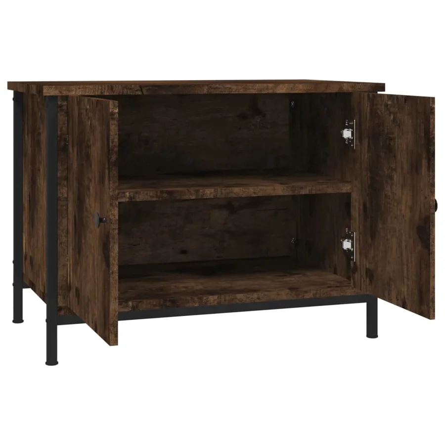 Meuble TV avec portes chêne sonoma 60x35x45cm bois d'ingénierie - 6
