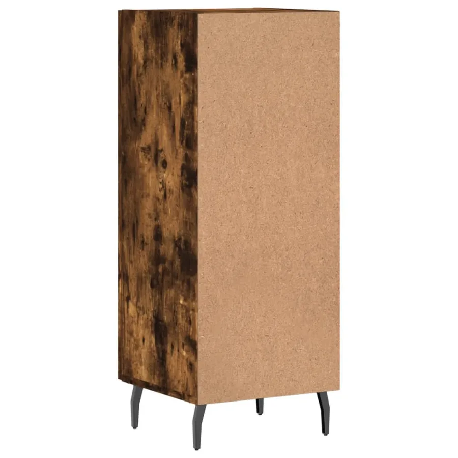 Buffet Chêne fumé 34,5x34x90 cm Bois d'ingénierie - 8