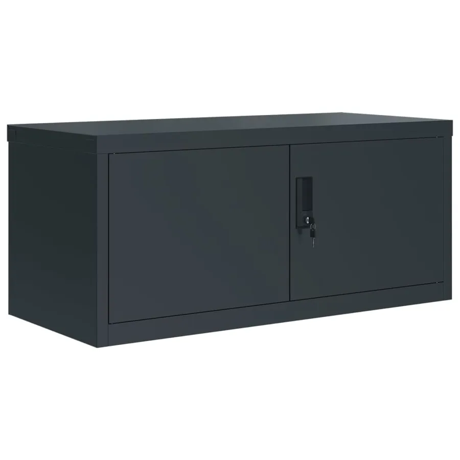 Classeur anthracite 90x40x220 cm acier - 3
