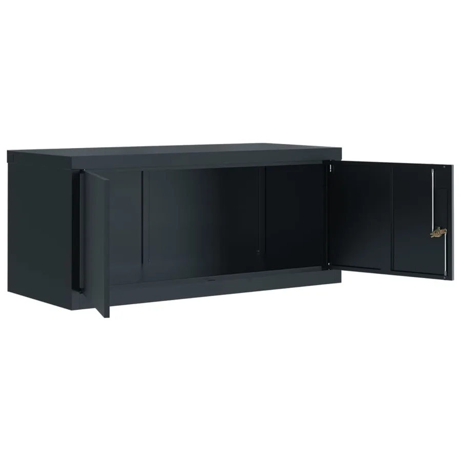 Classeur anthracite 90x40x220 cm acier - 5