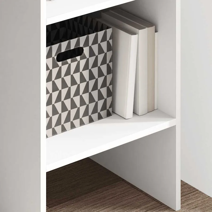 Bibliothèque Blanc 40x35x180 cm Bois d'ingénierie - 3