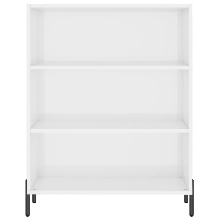 Armoire à étagères blanc brillant 69,5x32,5x90 cm - 4