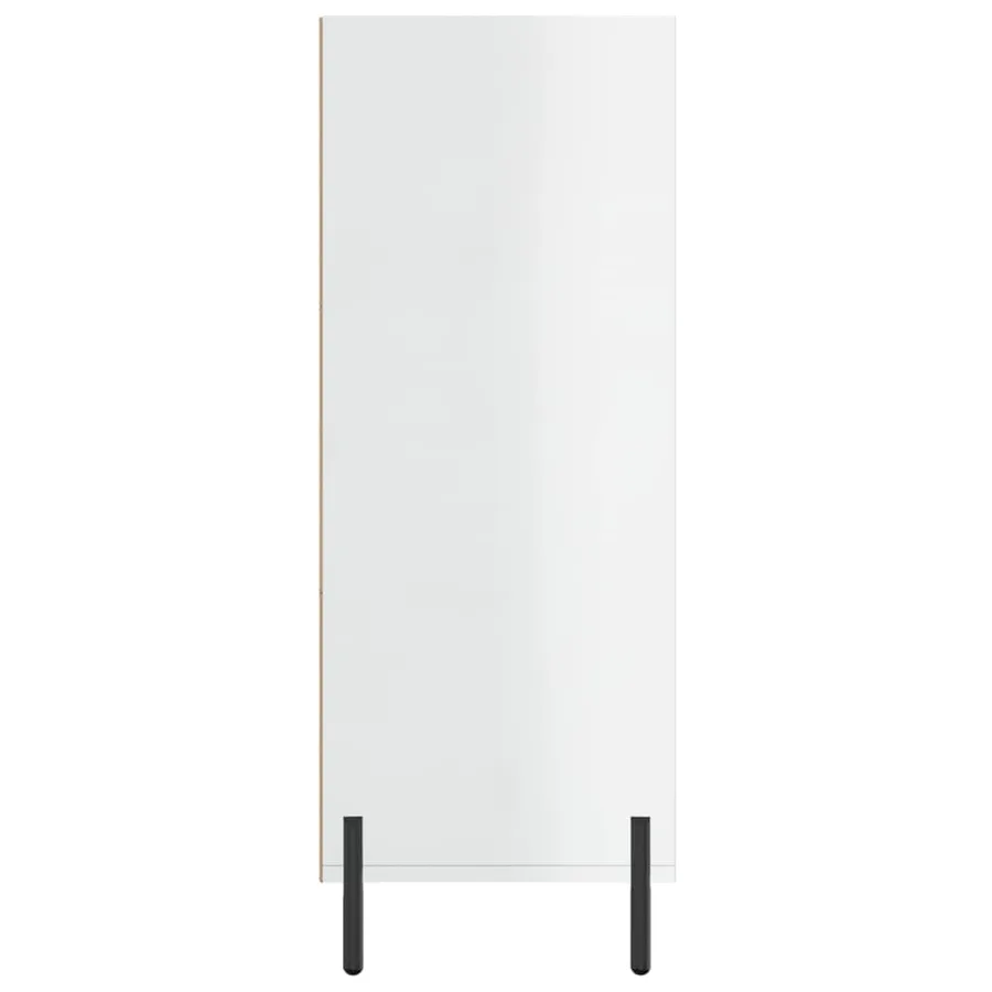 Armoire à étagères blanc brillant 69,5x32,5x90 cm - 5