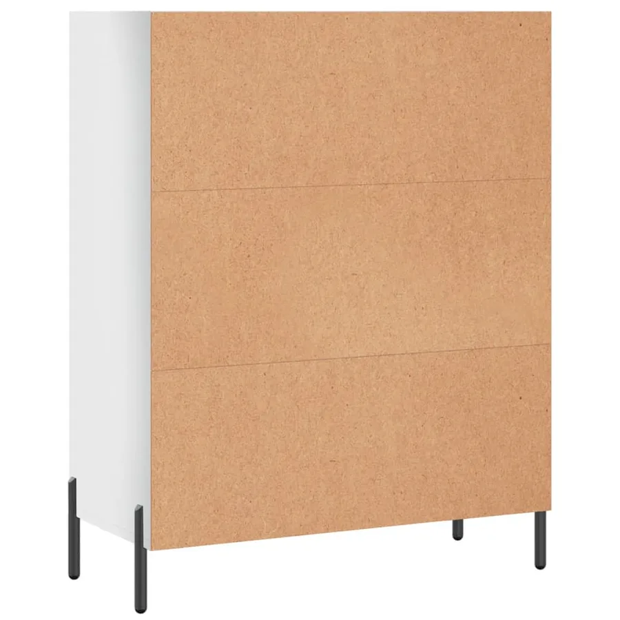 Armoire à étagères blanc brillant 69,5x32,5x90 cm - 6