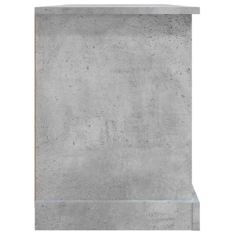 Meuble TV gris béton 99,5x35,5x48 cm bois d'ingénierie - 7