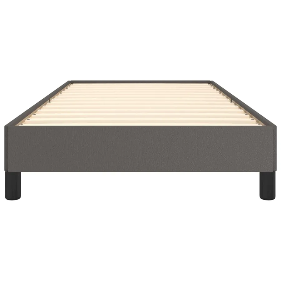 Cadre de lit sans matelas gris 80x200 cm similicuir - 5