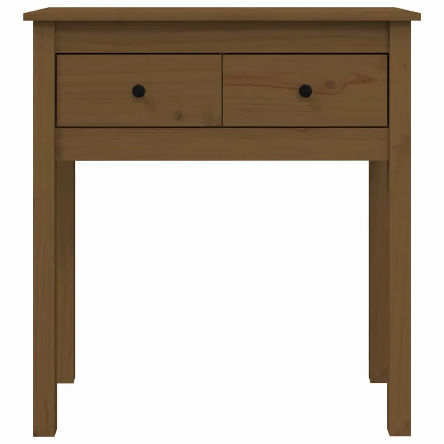 Table console Marron miel 70x35x75 cm Bois massif de pin - 6