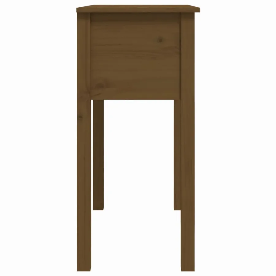 Table console Marron miel 70x35x75 cm Bois massif de pin - 8