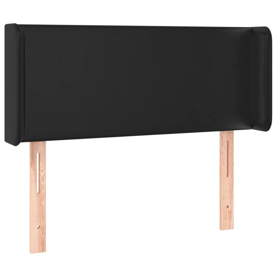 Tête de lit avec oreilles Noir 83x16x78/88 cm Similicuir - 2