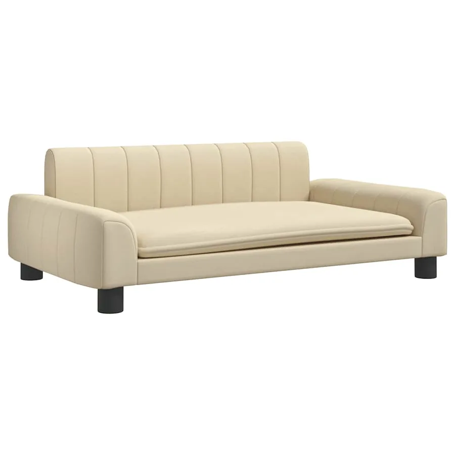 Lit pour chien crème 90x53x30 cm tissu - 2