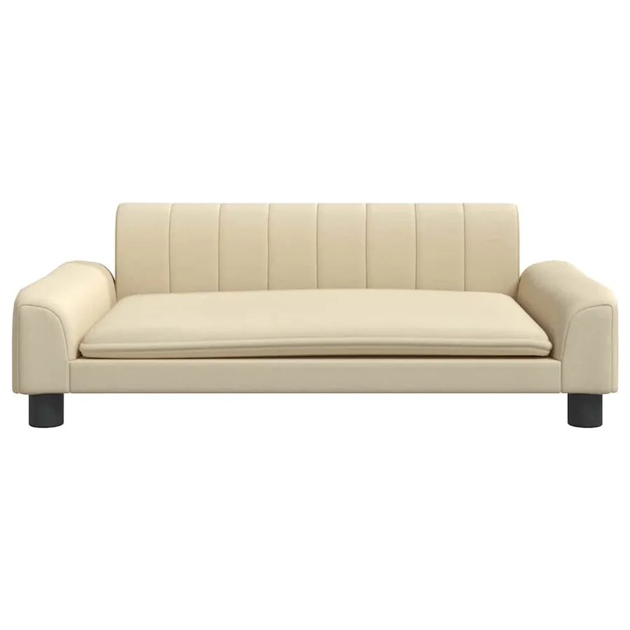 Lit pour chien crème 90x53x30 cm tissu - 3