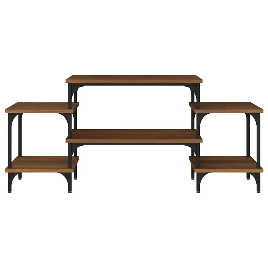 Meuble TV Chêne marron 117x35x52 cm Bois d'ingénierie - 5