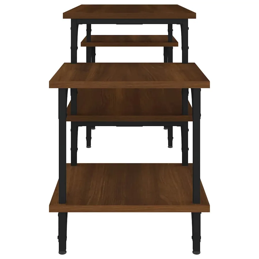 Meuble TV Chêne marron 117x35x52 cm Bois d'ingénierie - 6