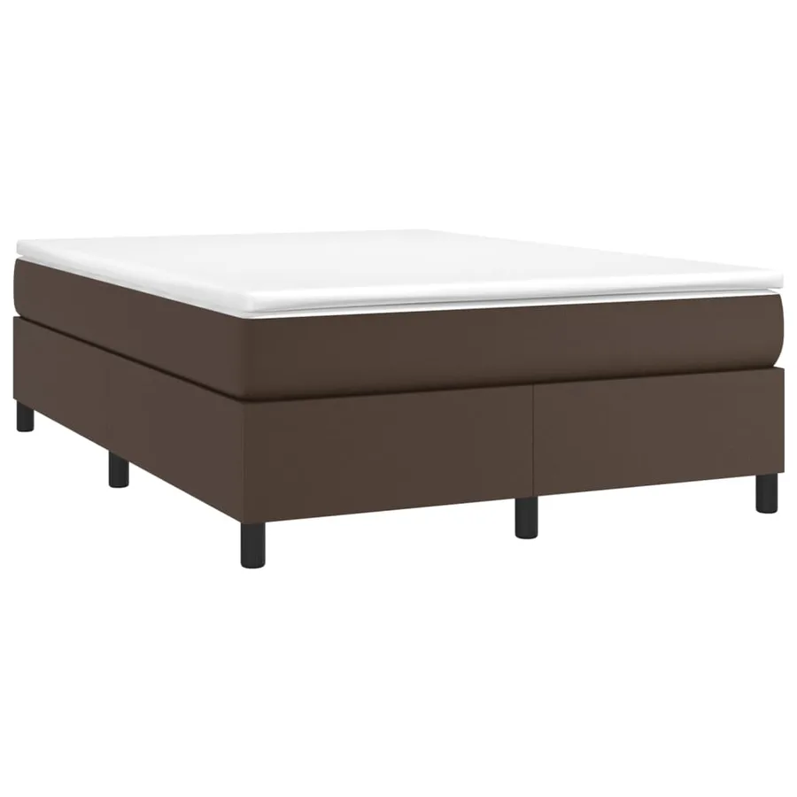 Sommier à lattes de lit avec matelas Marron 140x190 cm - 3
