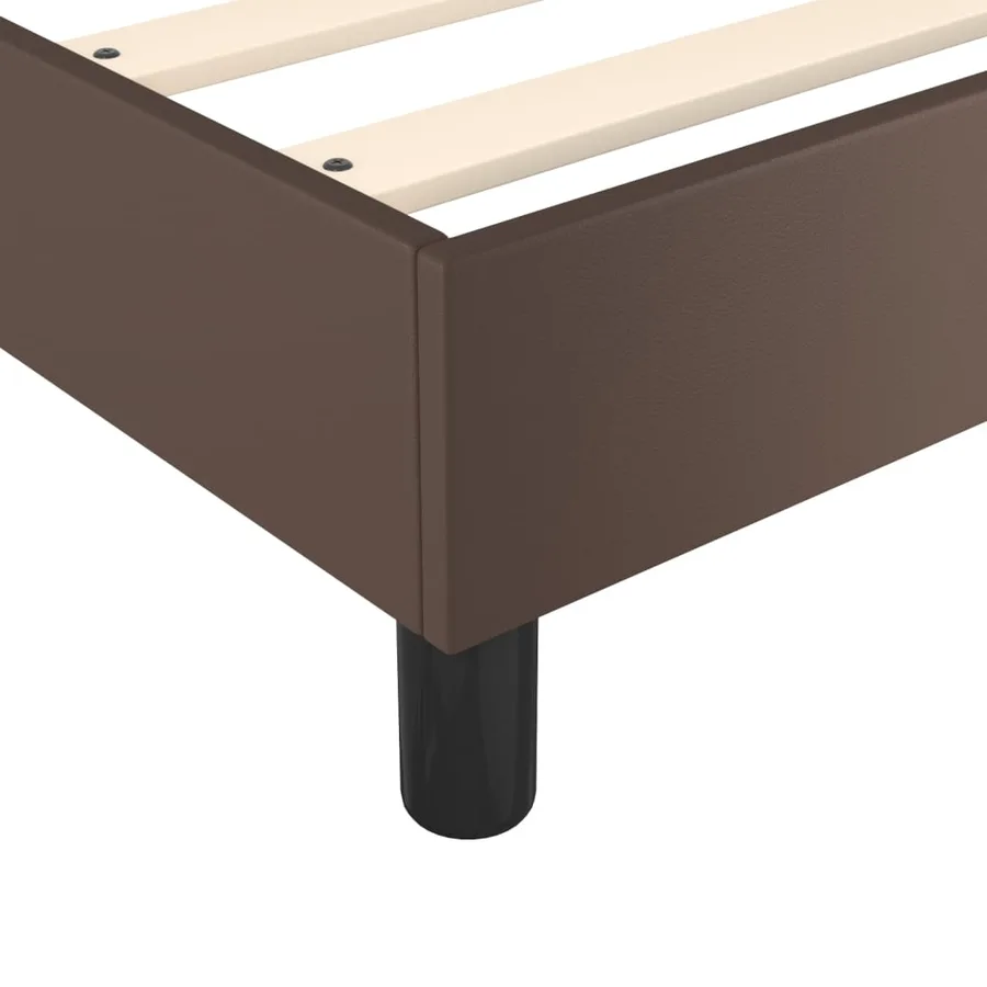 Sommier à lattes de lit avec matelas Marron 140x190 cm - 7