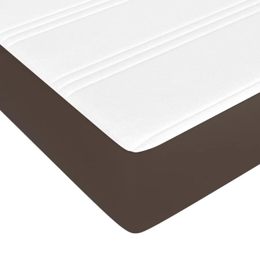 Sommier à lattes de lit avec matelas Marron 140x190 cm - 8