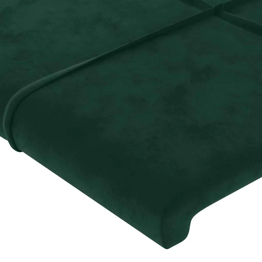 Tête de lit à LED Vert foncé 83x16x78/88 cm Velours - 5