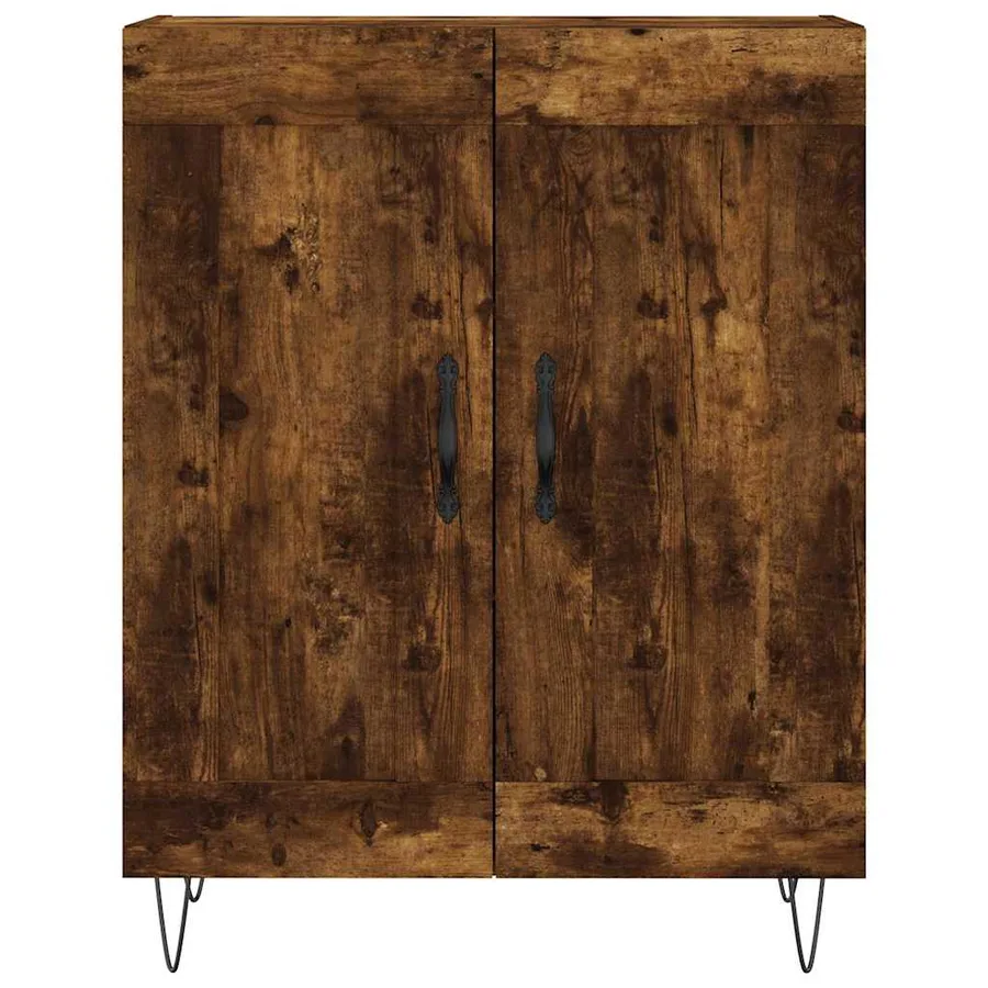 Buffet chêne fumé 69,5x34x90 cm bois d'ingénierie - 6