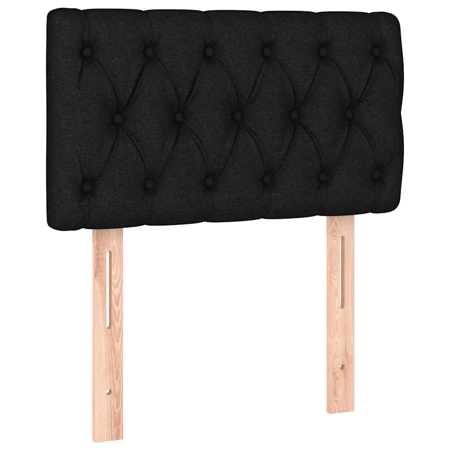 Sommier à lattes de lit avec matelas et LED Noir 80x200cm Tissu - 7