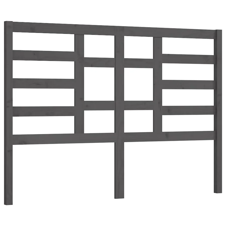 Tête de lit Gris 141x4x104 cm Bois massif de pin - 2