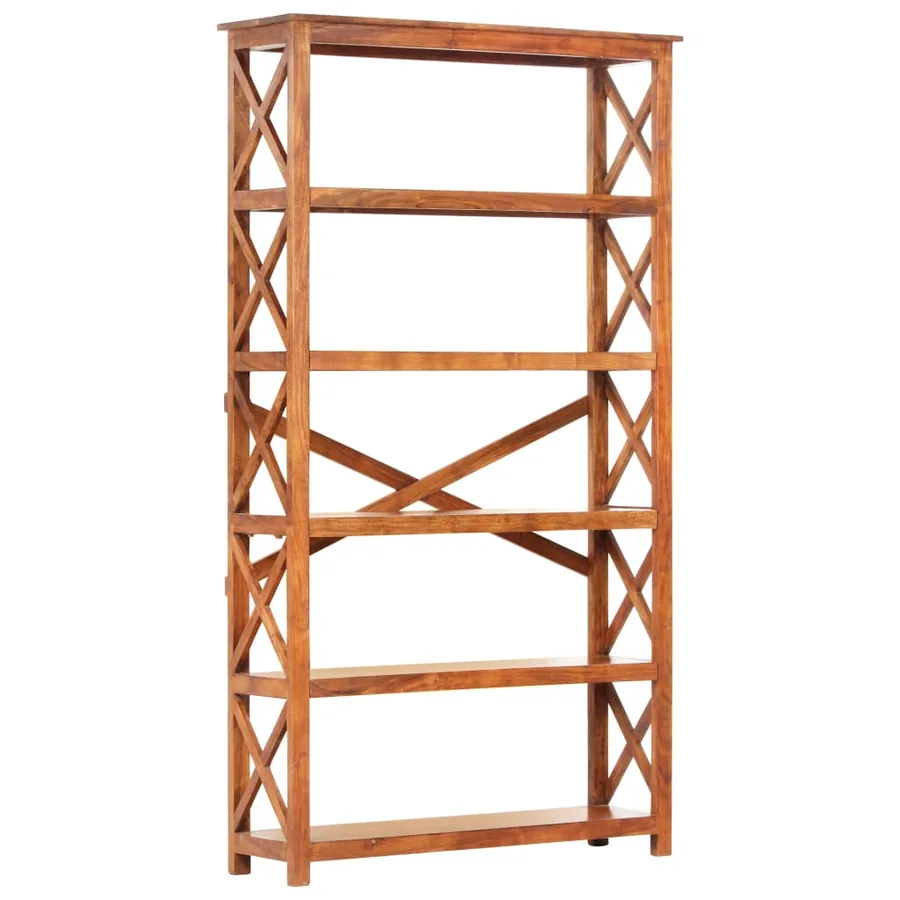 Bibliothèque 100x30x180cm Bois massif d'acacia et finition miel