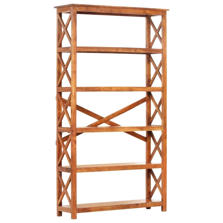 Bibliothèque 100x30x180cm Bois massif d'acacia et finition miel - 10
