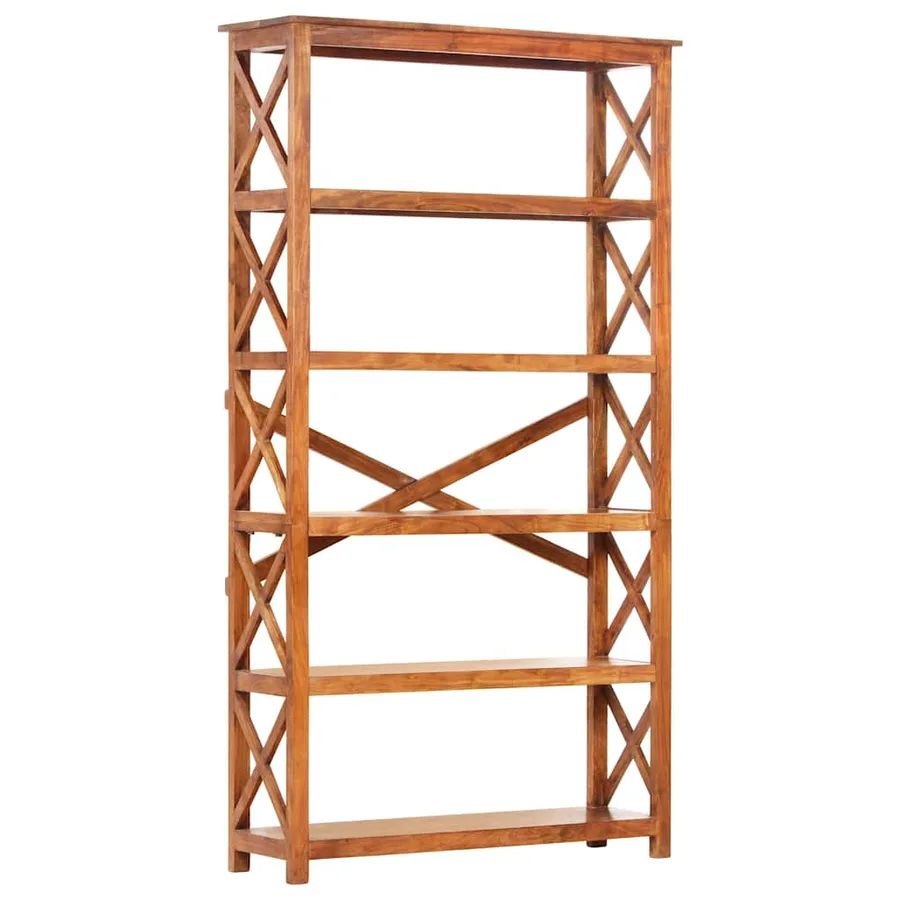 Bibliothèque 100x30x180cm Bois massif d'acacia et finition miel - 11