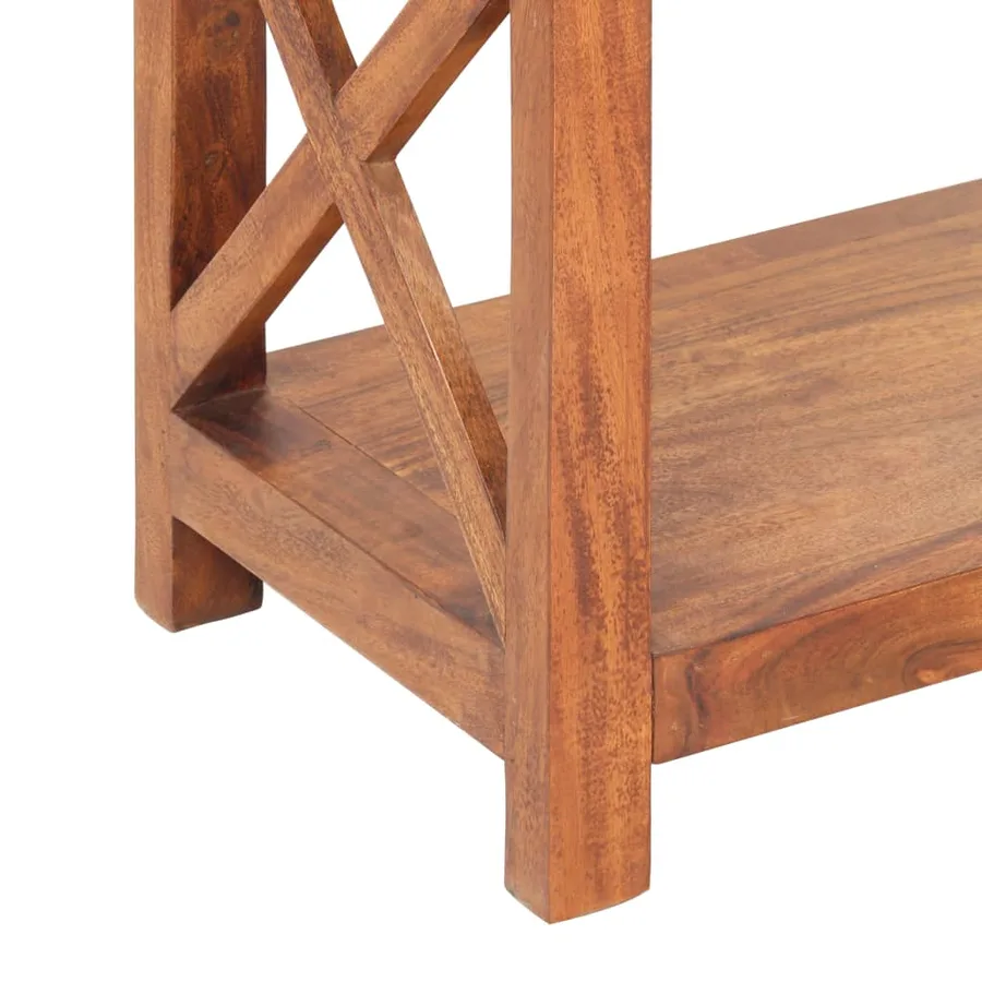 Bibliothèque 100x30x180cm Bois massif d'acacia et finition miel - 6