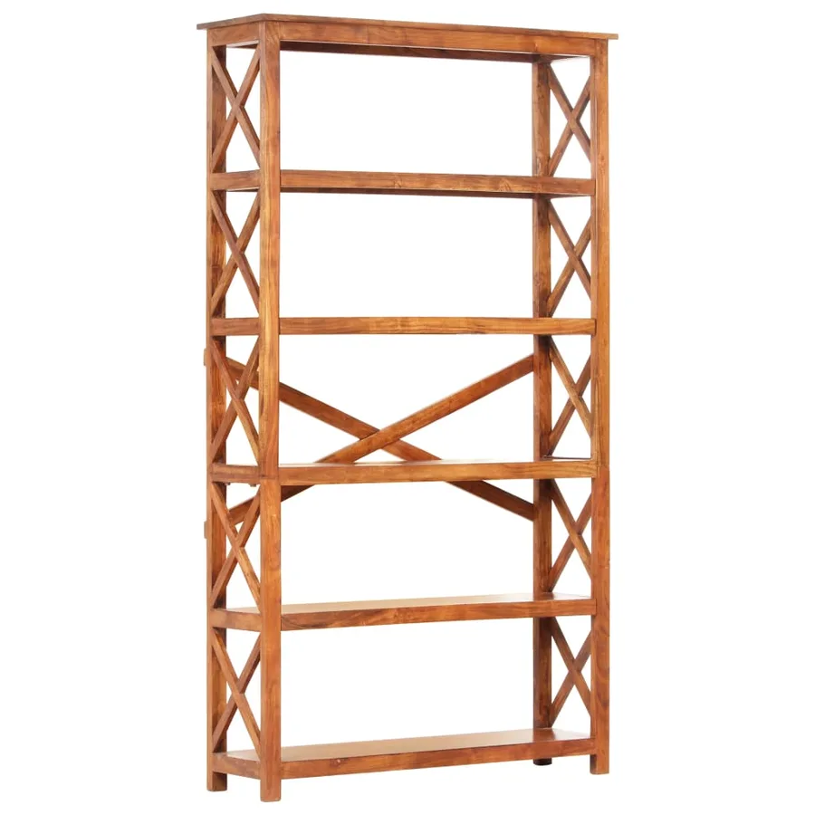 Bibliothèque 100x30x180cm Bois massif d'acacia et finition miel - 8