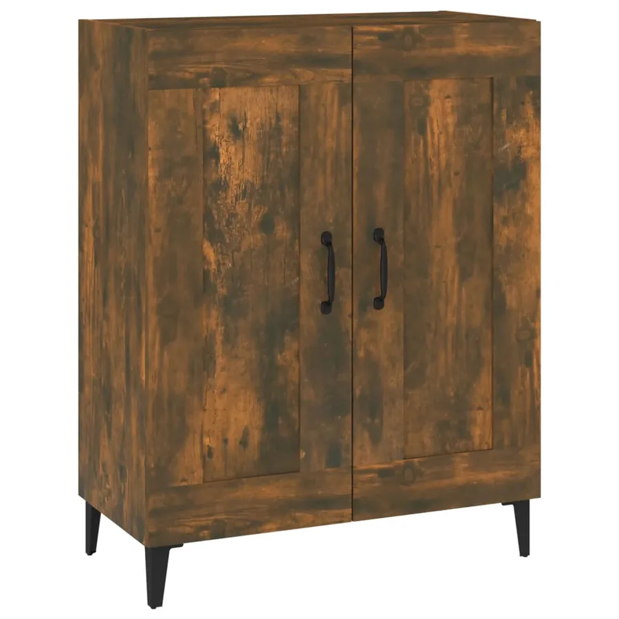 Buffet chêne fumé 69,5x34x90 cm bois d'ingénierie - 2