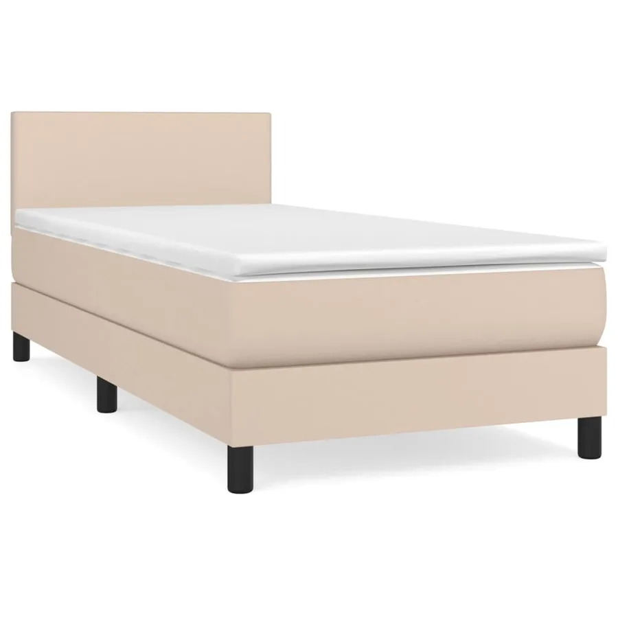 Sommier à lattes de lit avec matelas Cappuccino 100x200 cm - 2