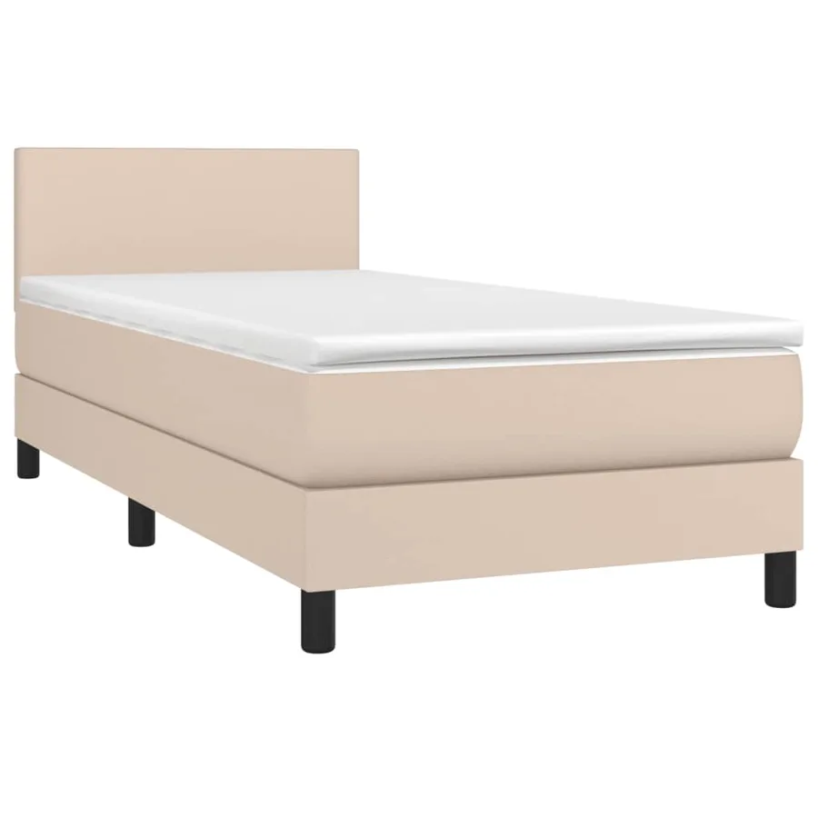 Sommier à lattes de lit avec matelas Cappuccino 100x200 cm - 3