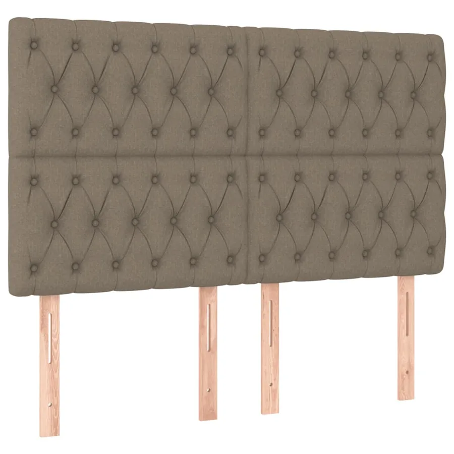 Sommier à lattes de lit avec matelas Taupe 160x200 cm Tissu - 5