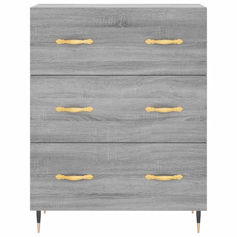 Buffet haut Sonoma gris 69,5x34x180 cm Bois d'ingénierie - 8