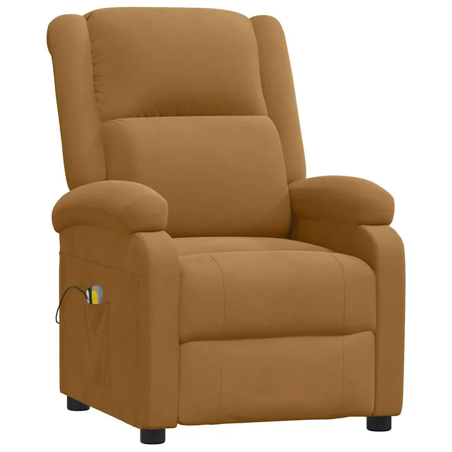 Fauteuil électrique de massage Marron Velours - 3
